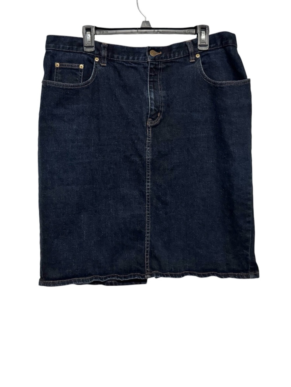 Lauren Ralph Lauren Navy Denim Midi Skirt